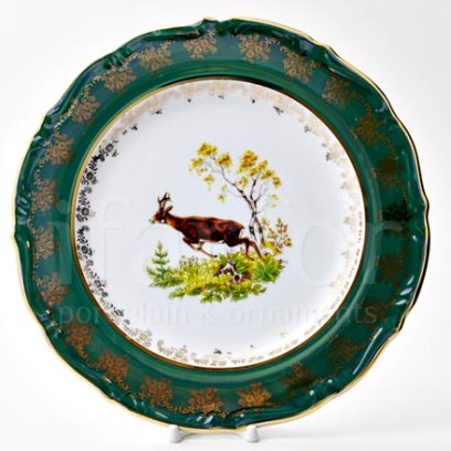 Блюдо круглое «Охота Зеленая»