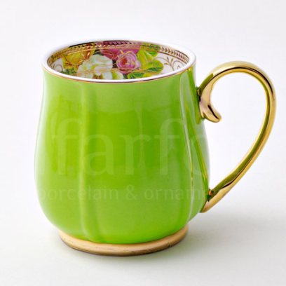 Кружка Радуга Зеленый Бутон