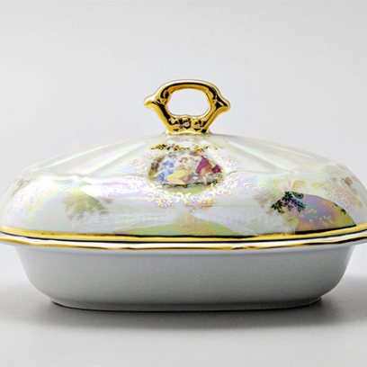 Масленка и крышка Мадонна Перламутр Мария-Тереза