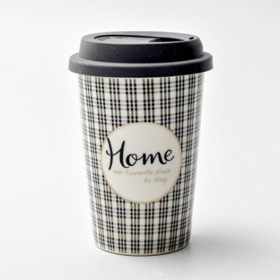 Термокружка «Home our favorite place to stay (черная)» 1/2