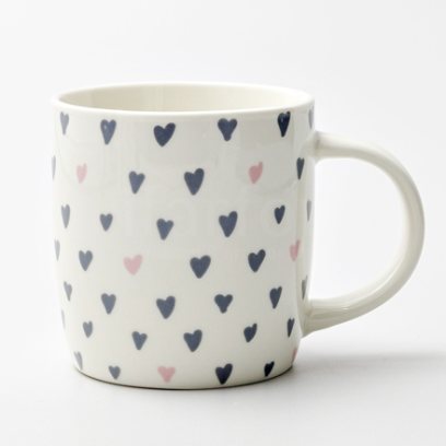 Кружка «Белая с сердечками»