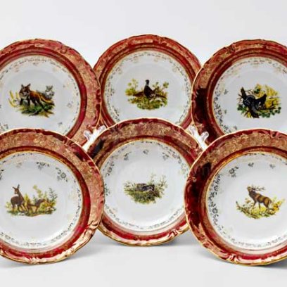Набор салатников «Охота Красная» 6/6