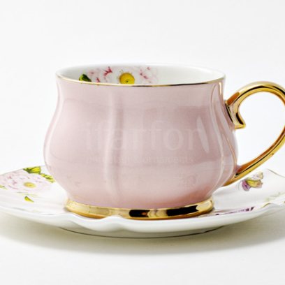 Чашка с блюдцем чайная «Времена года. Розовый» 1/2