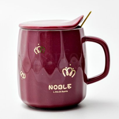 Кружка с крышкой и ложкой второй сорт «NOBLE» 1/3