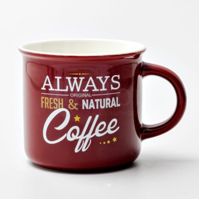 Кружка «Always original fresh and natural coffee (бордо)»