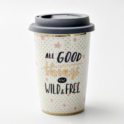 Термокружка «All good things are wild and free» 1/2
