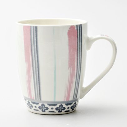 Кружка «Серо-розовый орнамент 4»