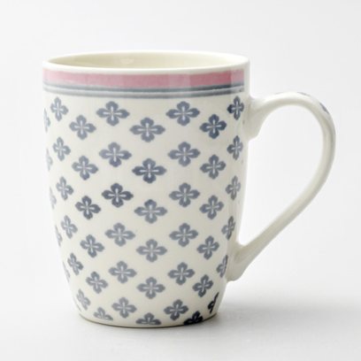 Кружка второй сорт «Серо-розовый орнамент»