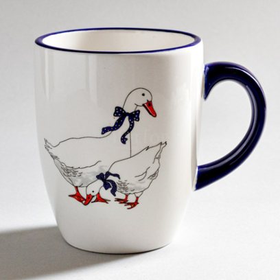 Кружка «Гуси. Два гуся - один смотрит вправо, второй клюёт»