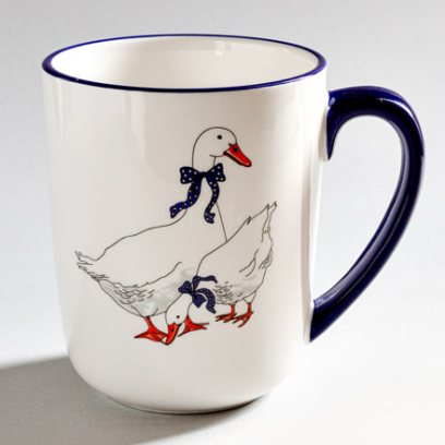 Кружка «Гуси. Два гуся - один смотрит вправо, второй клюёт»