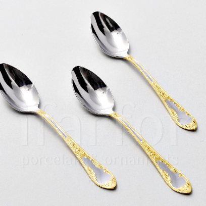 Набор столовых приборов чайный С покрытием золотом 24 карата 6/6 Посольский