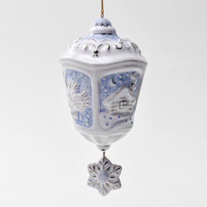 Елочная игрушка «Фонарик рельефный»