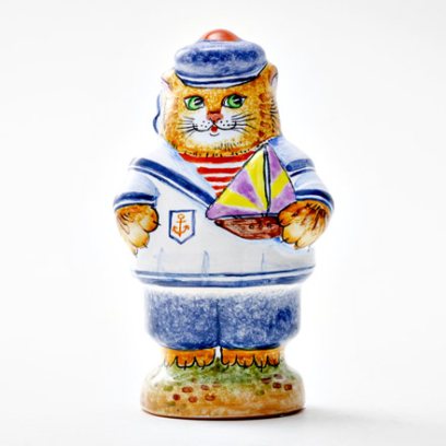 Скульптура  Котик с корабликом