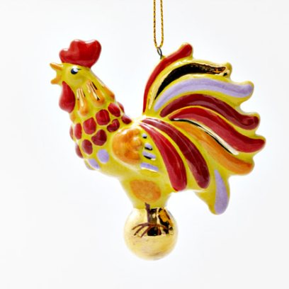 Елочная игрушка Золотой петушок 1