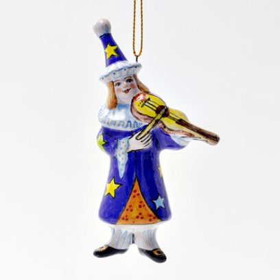 Елочная игрушка «Пьеро со скрипкой»