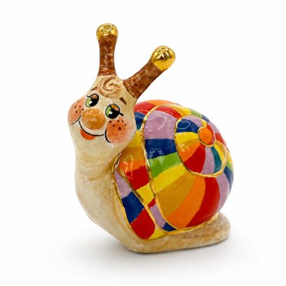 Елочная игрушка «Улитка» Майолика. 60 x 75 мм.