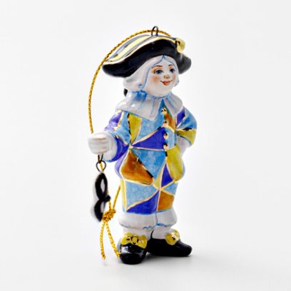 Елочная игрушка «Золотой ключик. Арлекин с маской»