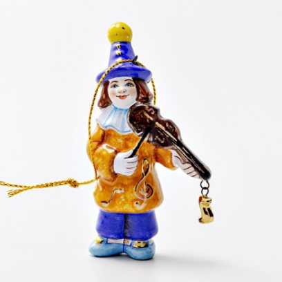 Елочная игрушка «Золотой ключик. Пьеро с ноткой»