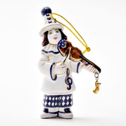 Елочная игрушка «Золотой ключик. Пьеро с ноткой 1»