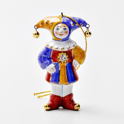 Елочная игрушка «Золотой ключик. Шут с бубенчиками»