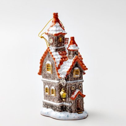 Елочная игрушка «Дом с фонарем»