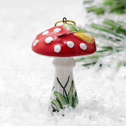 Елочная игрушка Грибы. Мухомор