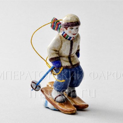 Елочная игрушка «Маленький лыжник»