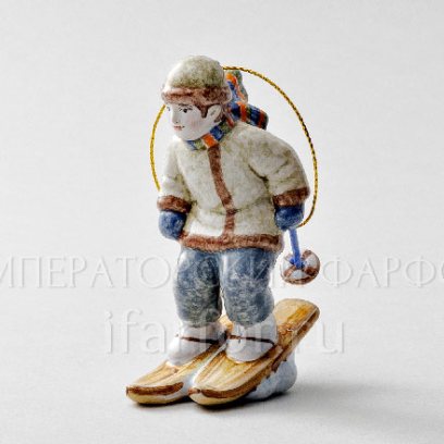Елочная игрушка «Маленький лыжник»