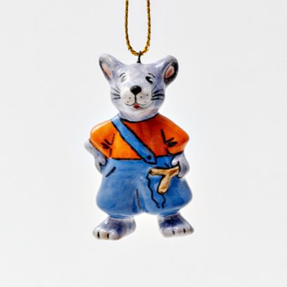 Елочная игрушка «Мышонок озорник 2»