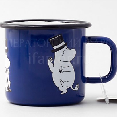 Кружка Retro Муми-папа (синяя)