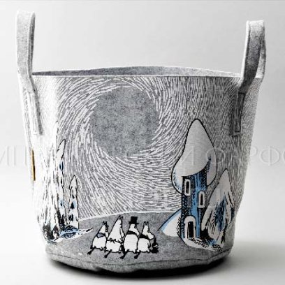 Корзина для хранения «Снежная долина» Форма: Arabia MOOMIN. Текстиль, ПВХ