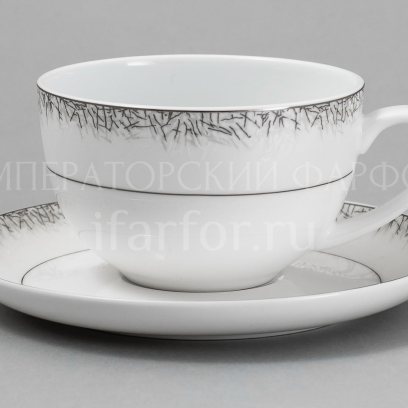 Чашка с блюдцем чайная  Иней 1/2  Royal Aurel