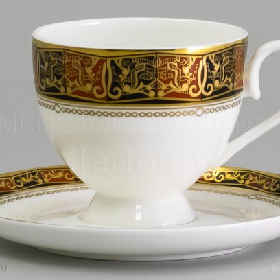 Чашка с блюдцем чайная Дерби 1/2 Royal Aurel