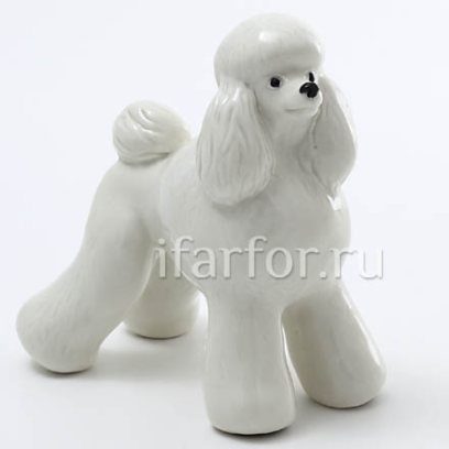 Скульптура Пудель большой белый