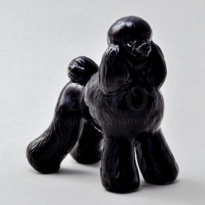 Скульптура «Пудель большой черный»