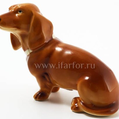 Скульптура «Такса большая коричневая»