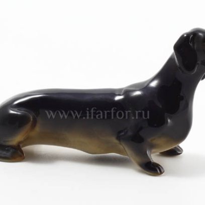 Скульптура Такса малая Черная