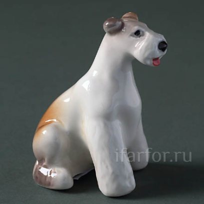 Скульптура «Фокстерьер белый (эрдельтерьер»