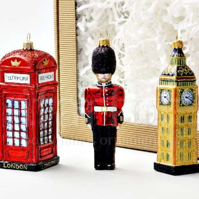 Набор елочных игрушек в подарочной коробке Лондон