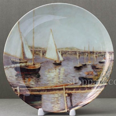 Декоративная тарелка «Парусные лодки в Аржантее»