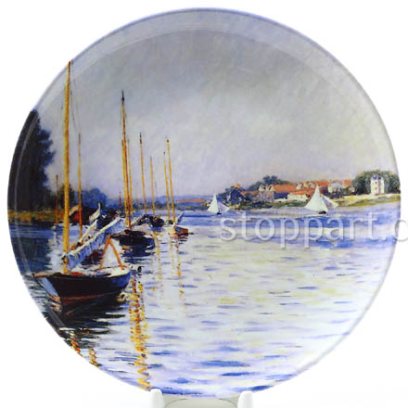 Декоративная тарелка «Лодки на Сене»