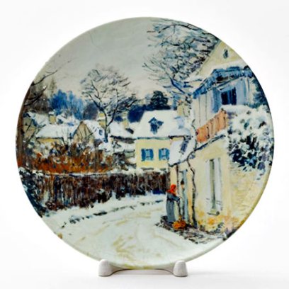 Декоративная тарелка Street in Louveciennes Sun