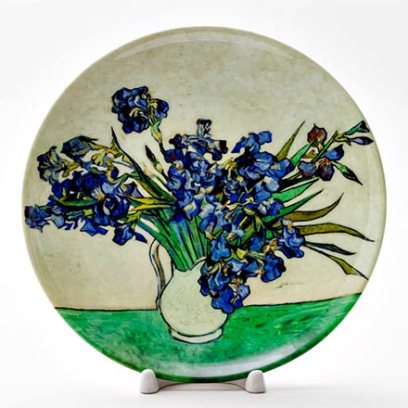 Декоративная тарелка Ирисы