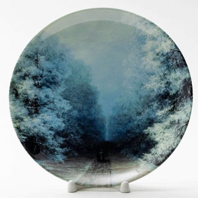 Декоративная тарелка Зимний пейзаж