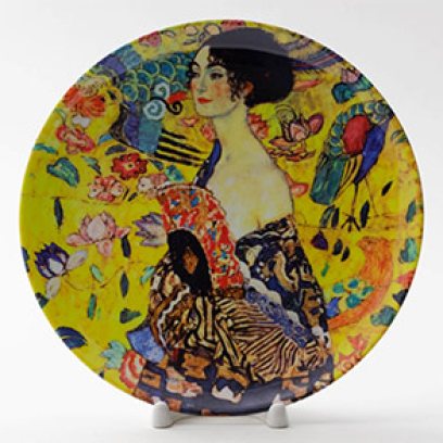 Декоративная тарелка Дама с веером