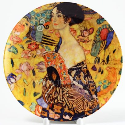 Декоративная тарелка «Дама с веером»