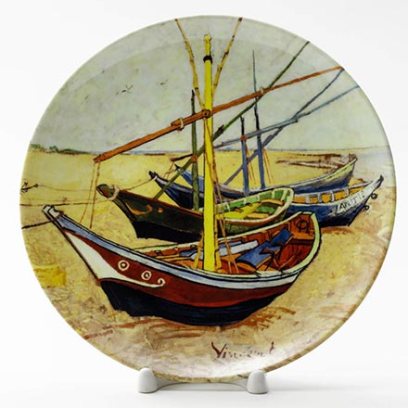 Декоративная тарелка Рыбачьи лодки в Сент-Мари