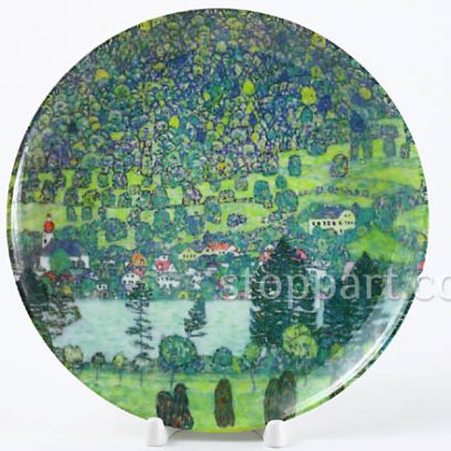 Декоративная тарелка «Лес на склоне у озера Аттерзее»