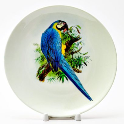 Декоративная тарелка Ара голубой