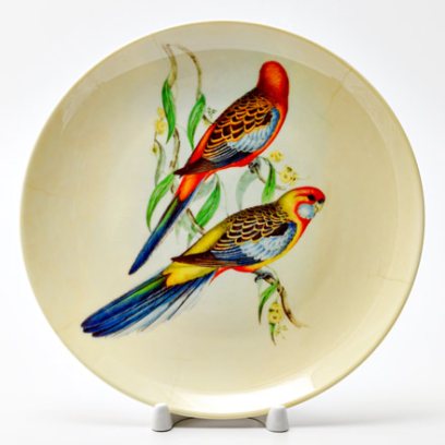 Декоративная тарелка Длиннохвостые попугайчики Аделаиды